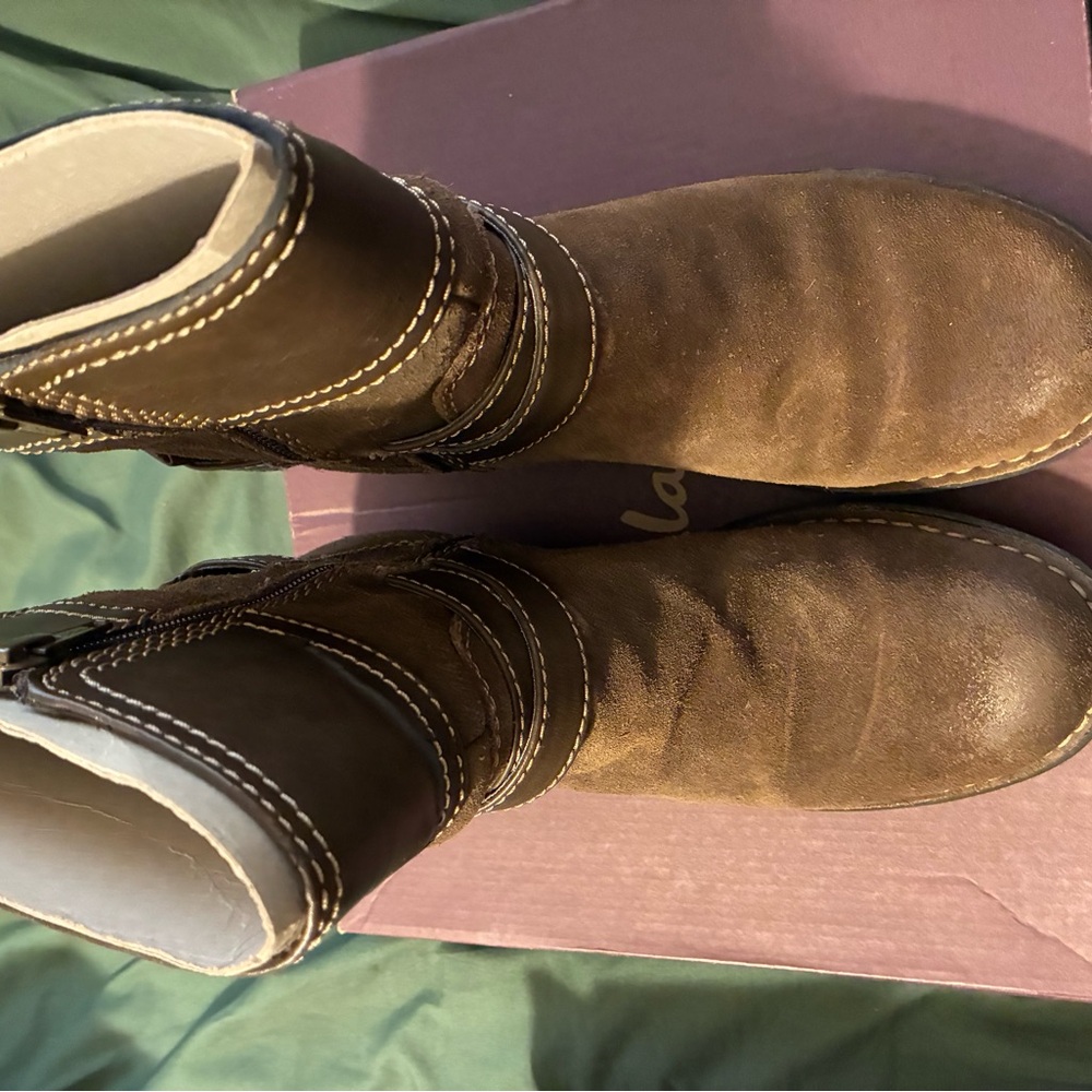 Clarks Brown Ankle Boots